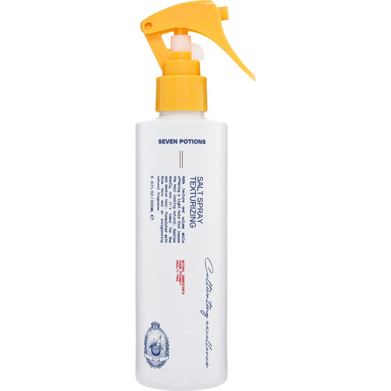 [Australia] - Seven Potions Texturizing Salt Spray for Men's Hair — Natural, Water-Based, Matte Finish, Texturized Hold for Volume, Plus Great Styling Product Primer — Natural, Vegan, Cruelty Free (200ml) 