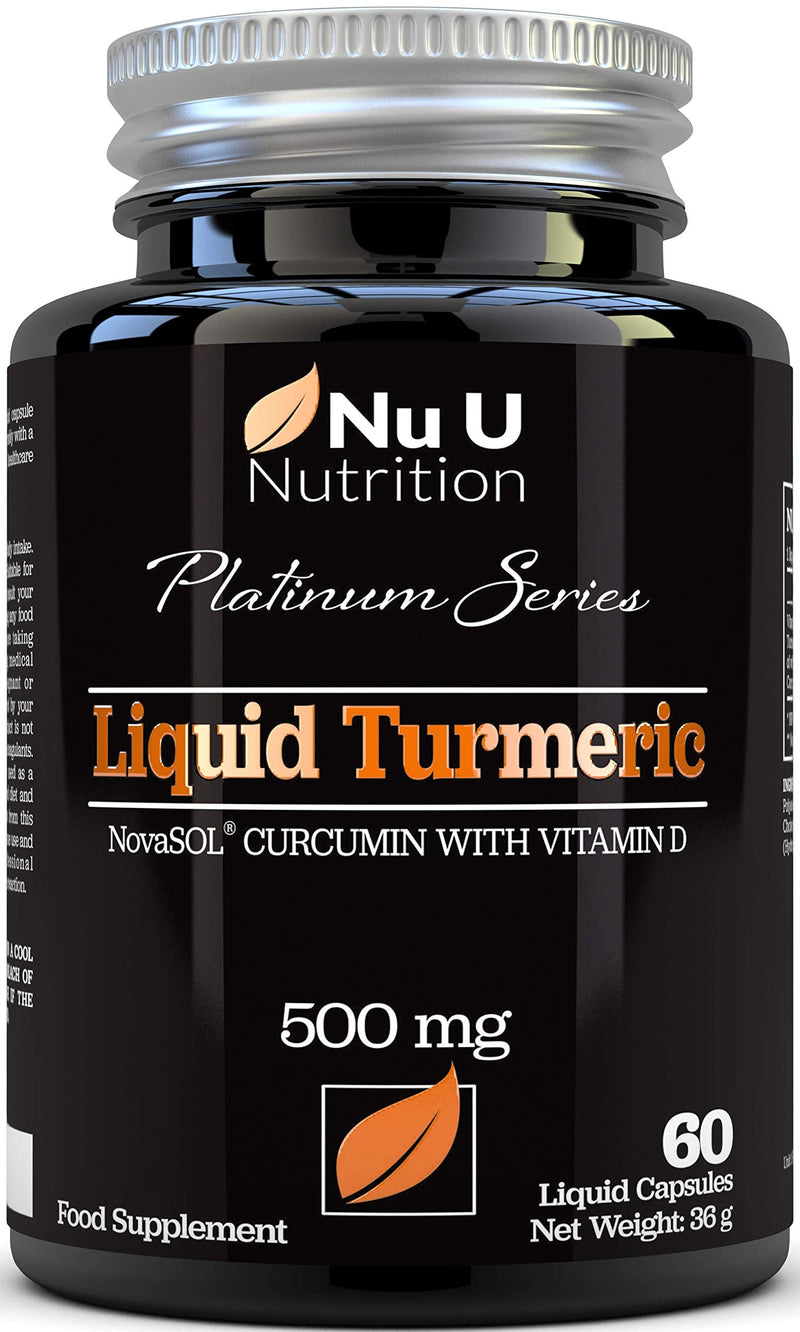[Australia] - Turmeric Curcumin Capsules (Liquid) with Vitamin D | 185 More Bioavailability NovaSOL� Curcumin | High Strength Vegetarian Premium Liquid Turmeric Curcumin not Tablets Made in The UK 