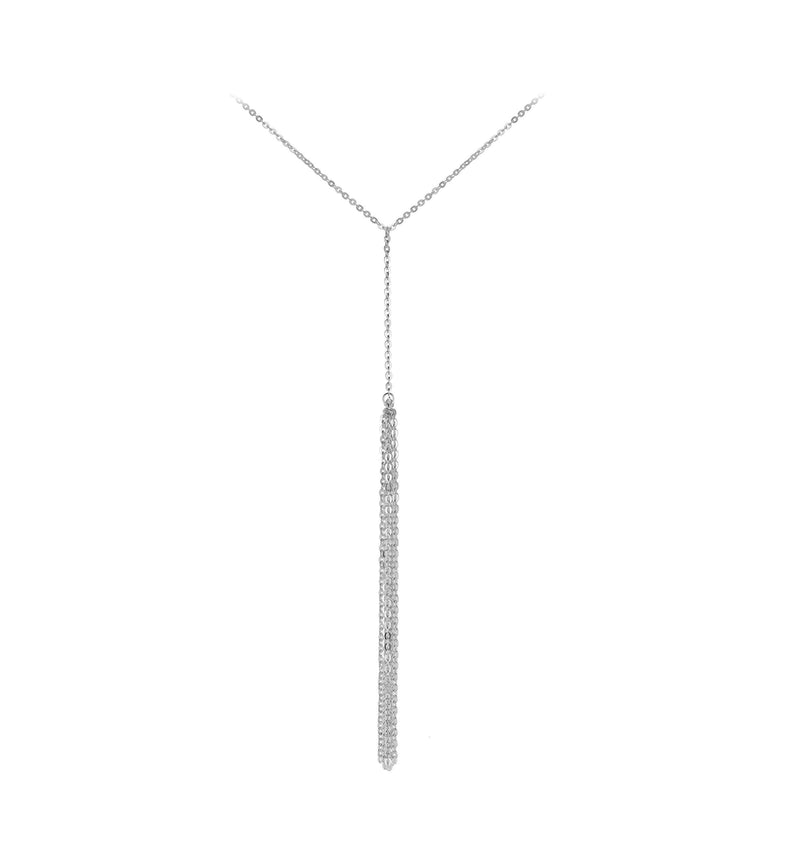 [Australia] - Tuscany Women 925 Sterling Silver Y-Shaped Necklace of Length 46cm 