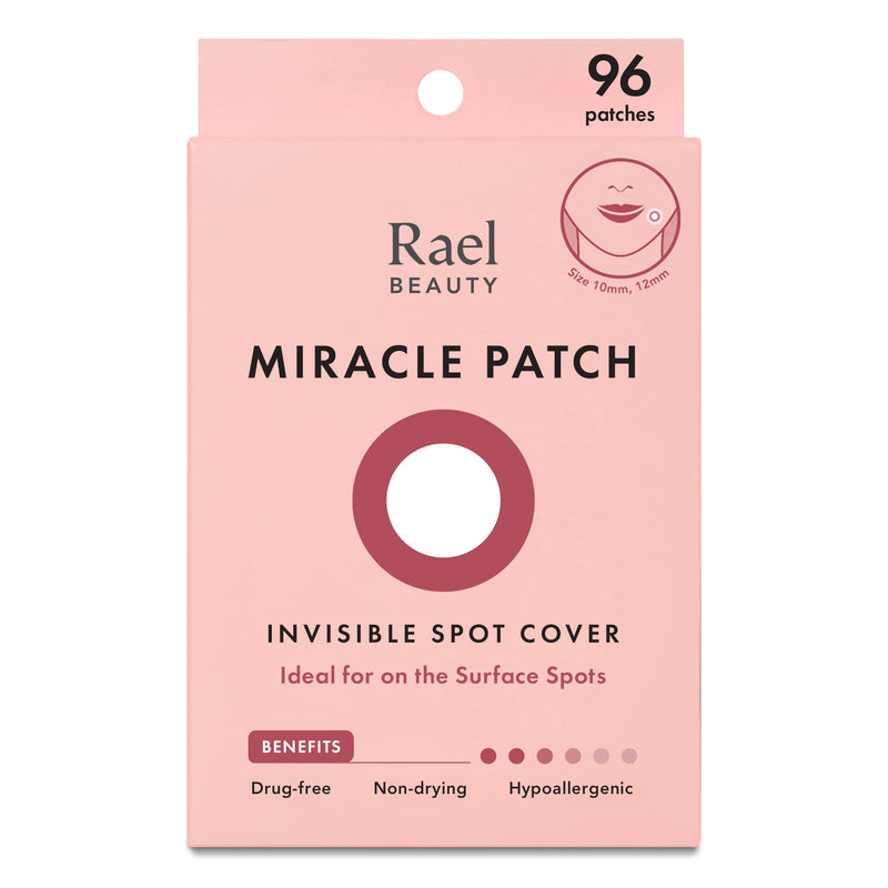 [Australia] - Rael Acne Pimple Healing Patch - Absorbing Cover, Invisible, Blemish Spot, Hydrocolloid, Skin Treatment, Facial Stickers, Two Sizes, Blends in with skin (96 Patches) 