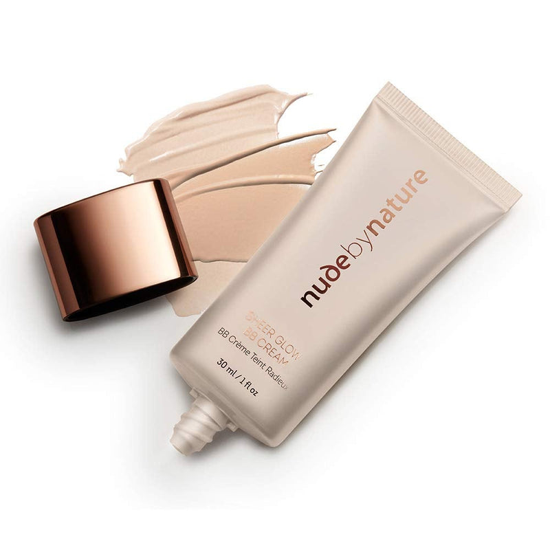 [Australia] - Nude By Nature Sheer glow all-in-one BB cream moisturising, Dermatologist tested, suitable for sensitive skin with SPF 8, 02 Soft Sand 