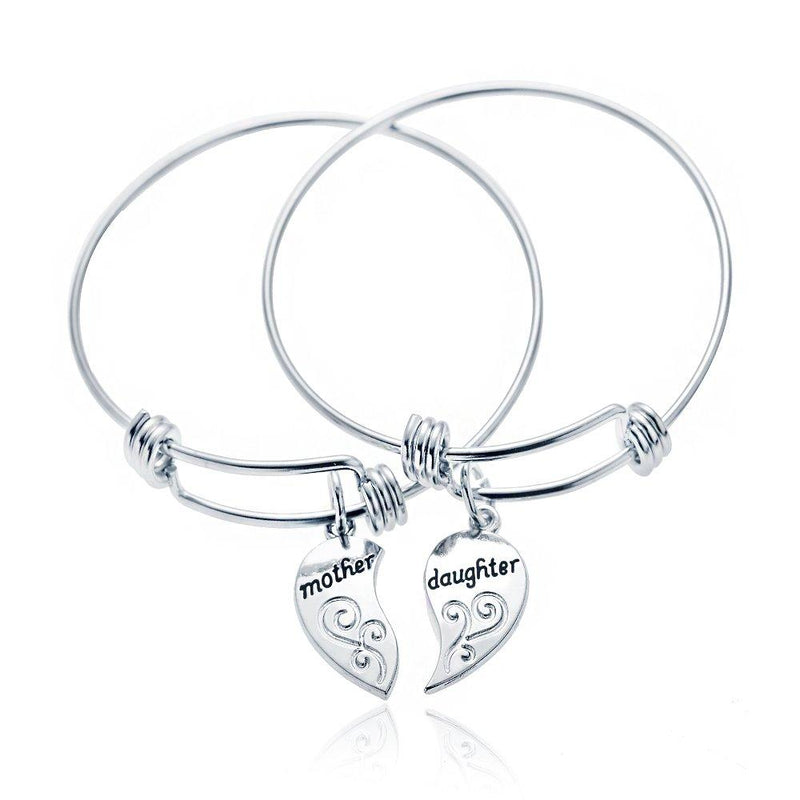 [Australia] - 2pcs Mother Daughter Bracelets for Women Girl Jewellery Set Mother's Day Adjustable Style B 