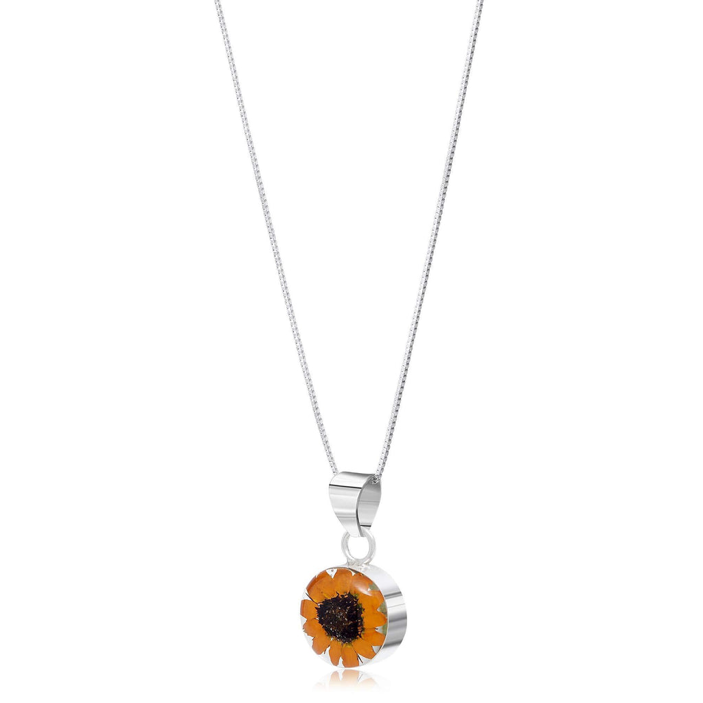 [Australia] - Shrieking Violet: Pendant - Mini Sunflower - Round - 925 Sterling Silver - 45 cm Chain 