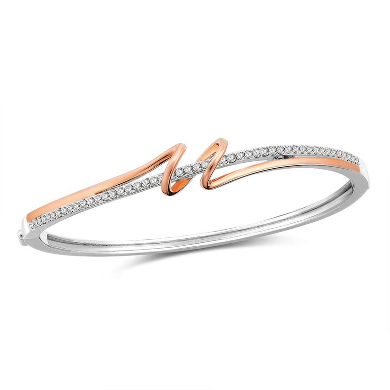 [Australia] - SNZM Silver Bracelets for Women Rose Gold Plated Bracelet Jewelery Gifts for Girls Wife Lover on Birthday Anniversary Christmas Valentine's Day 