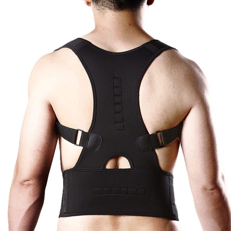 [Australia] - WGE Adjustable Magnetic Posture Corrector For Men And Women/Waist Back And Shoulder Support Strap/Pain Relief/Improve Bad Posture,M M 