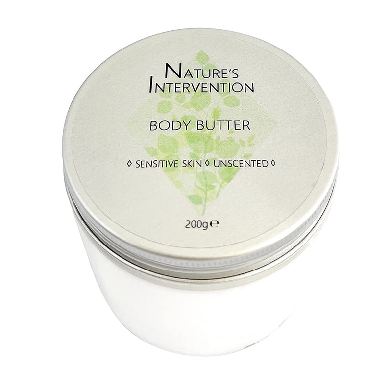 [Australia] - Natural for Sensitive Skin - RICH BODY BUTTER CREAM - UNSCENTED - 200g by NATURE'S INTERVENTION. Hydration, Moisture & Protection. pH 5.5 Balanced. 99% Natural with Botanical Oils & Butters. 
