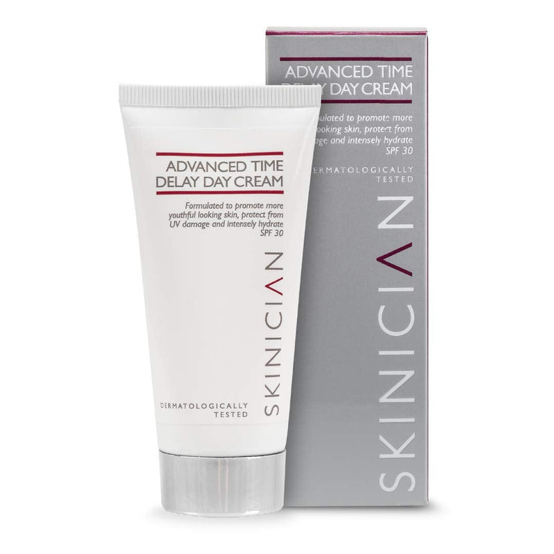 [Australia] - SKINICIAN Advanced Time Delay Cream - SPF30 Anti Ageing Face Cream - Salon Professional Skin Care - All Day Hydrating Moisturiser with Anti Wrinkle Skin Protection - 100% Vegan + Cruelty Free (50ml) 