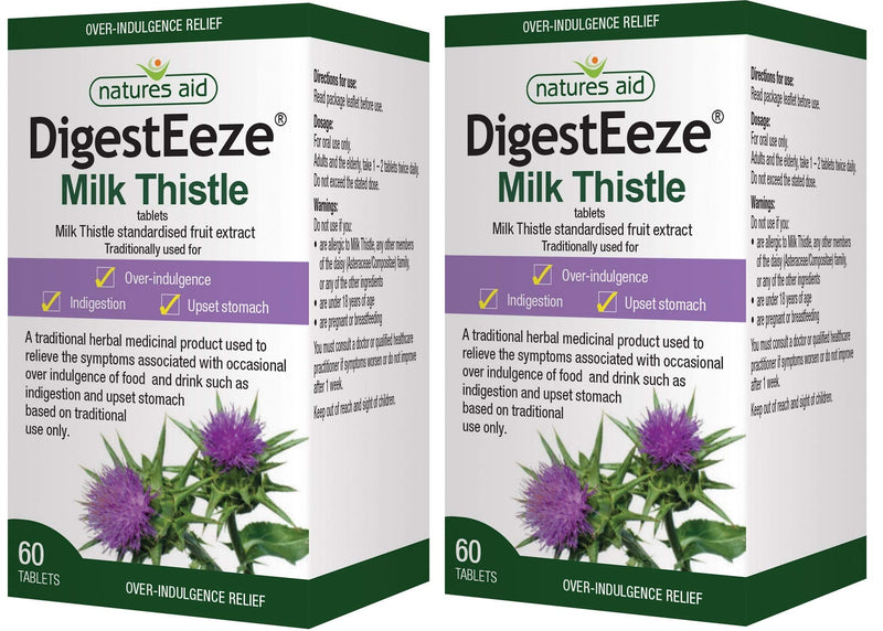 [Australia] - Natures Aid DigestEeze 150mg (Equivalent 2750mg - 6600mg Milk Thistle) 60 Tabs - 2 Pack 