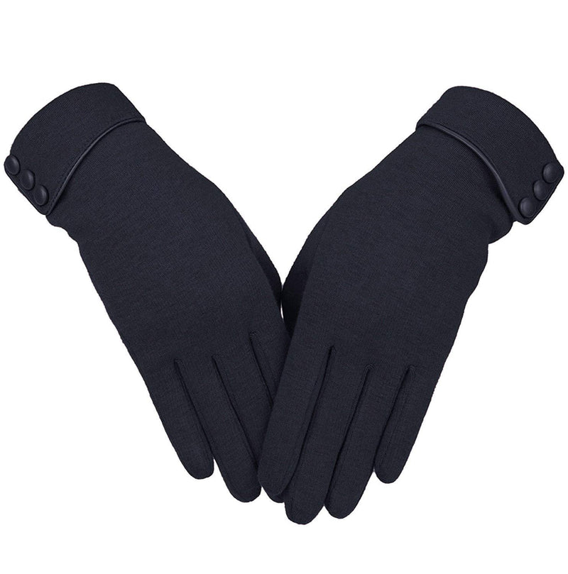 [Australia] - VOGOUL Women Touch Screen Gloves Warm Lined Thick Warmer Winter Gloves One Pair Black 