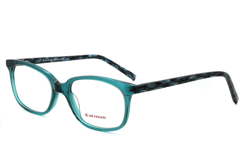[Australia] - Men women rectangle shape clear lens acetate optical frames Sky.blue 