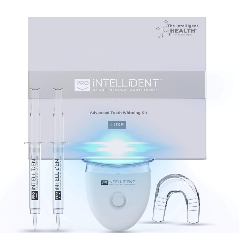 [Australia] - Teeth Whitening Kit with LED Light - Pro Intellident Advanced Gel & Stain Remover - Longer Lasting Results Than Whitening Strips or Activated Charcoal - Ideal Tooth Whitener for Sensitive Teeth Teeth Whitening Kit 