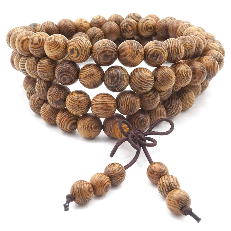 [Australia] - Thajaling 108 Prayer Beads Mala Bracelet, Natural Wood Tibetan Buddhist Buddha Meditation Necklace mala Bracelet 