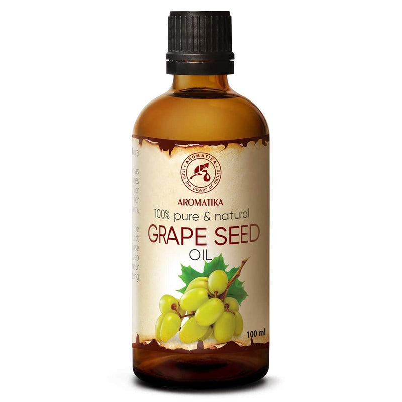 [Australia] - Grapeseed Oil 100ml - Cold Pressed - 100% Pure and Natural - Vitis Vinifera - Italy - Best Benefits for Hair - Face and Skin Care - Massage 