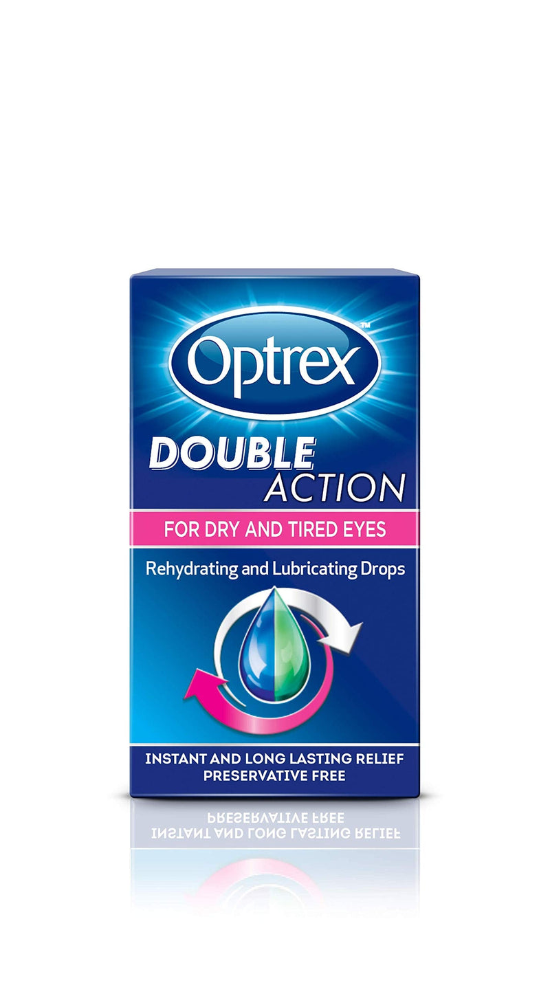 [Australia] - Optrex Double Action Eye Drops For Dry And Tired Eyes, Rehydrating And Lubricating Eye Relief Drops, 10ml. Single 