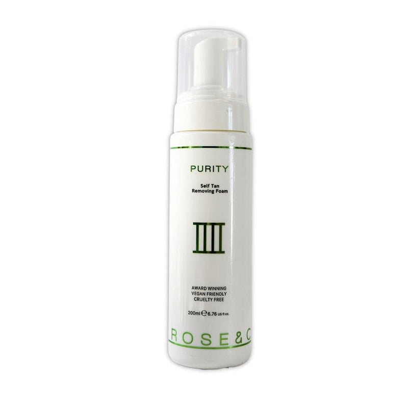 [Australia] - Rose & Caramel Self Tan Removing Foam 200ml. Effective Self Tan Eraser, Removes Any Brand Of Fake Tan. Gentle Formula Light 10% 