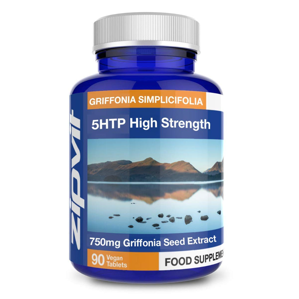 [Australia] - 5HTP High Strength 750mg Natural Griffonia Seed Extract, 90 5-HTP Tablets. Suitable for Vegetarians and Vegans. 