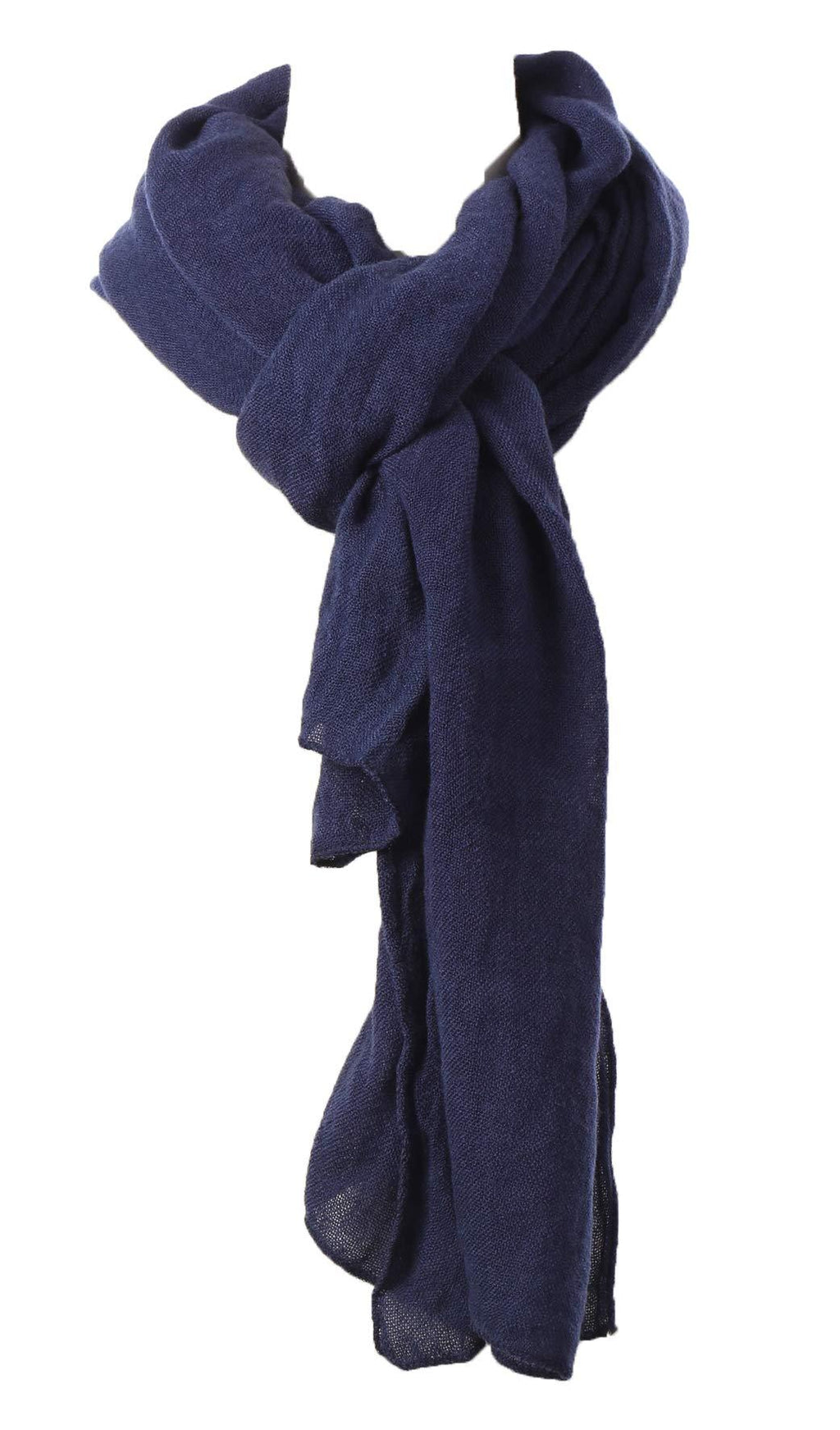 [Australia] - Jaweaver Classic Warm Soft Scarfs Women Men Large Long Pashmina Shawls and Wraps In Solid Color For Fall Winter Navy 
