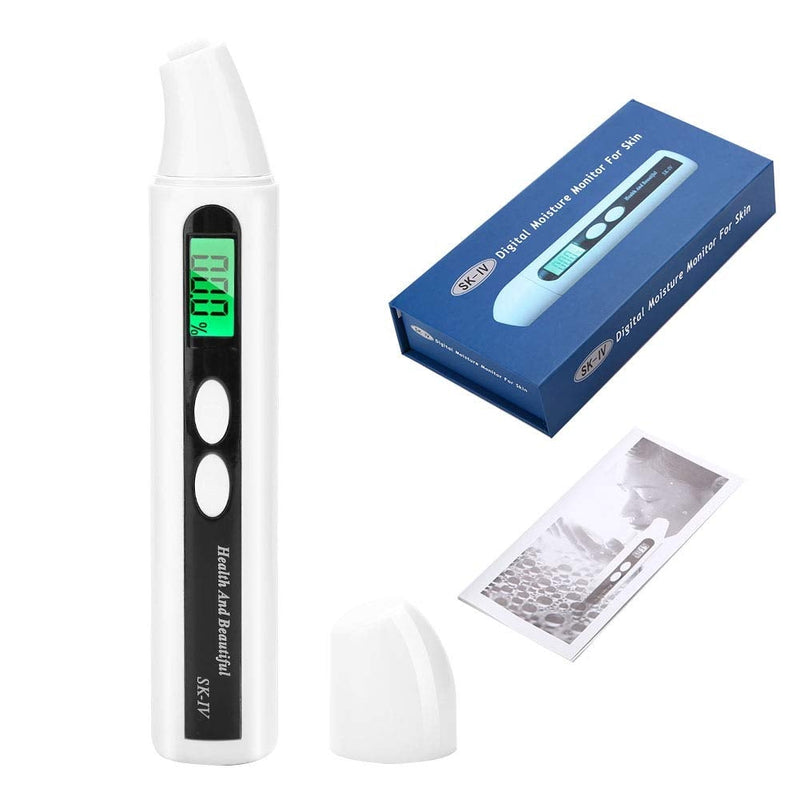 [Australia] - Skin Moisture Tester, Digital LCD Skin Face Moisture Oil Analyzer Face Skin Sensor Tester Oil Det 