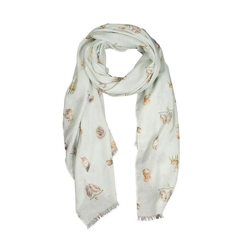 [Australia] - Wrendale Designs Animal Country Print Scarf Green - Woodlanders 