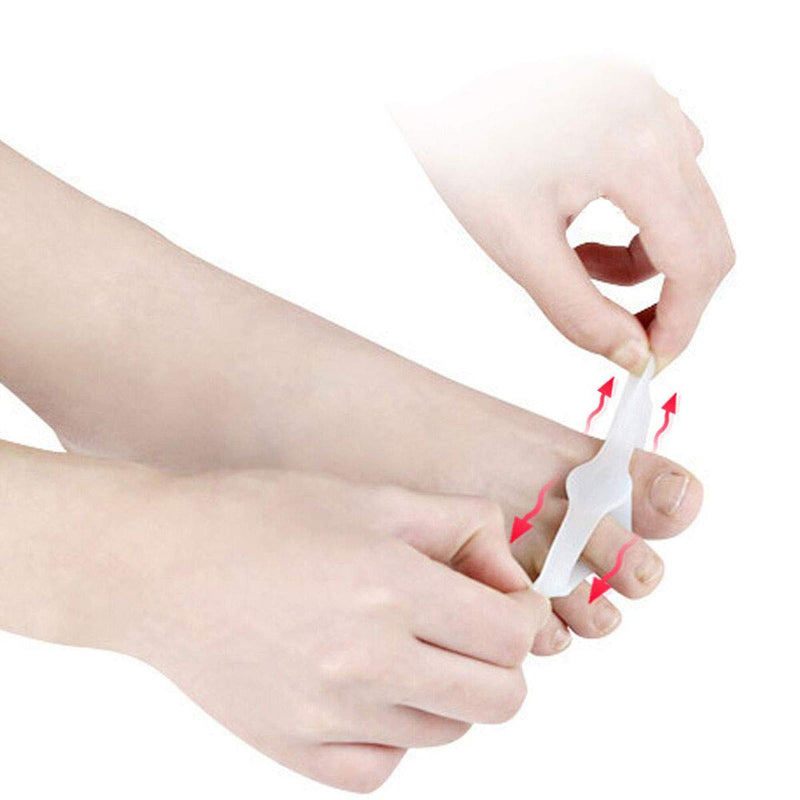 [Australia] - 1 Pair Double Toe Loop Best Toe Straightener and Spacer-Gel Toe Separators by Pedimend - Toe Straightener - Used for Sports Activities, Yoga Practice & Running for Men and Women Bunion Pain Relief 