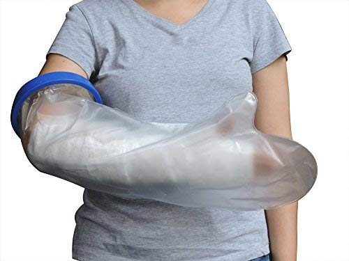 [Australia] - Waterproof Arm Cast Cover for Protection While Taking Shower | Lightweight Arm Cast Guard Transparent for Bath and Shower | Reusable Cast Protector for Adults to Keep Casts and Bandages Dry 