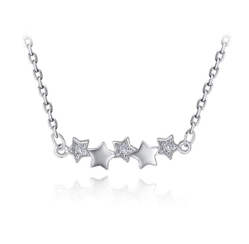 [Australia] - Iszie Jewellery Sterling Silver Crystal Star Fashion Necklace 