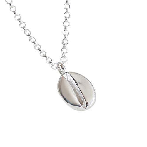 [Australia] - URBAN SHe ° Sterling Silver Coffee Bean Necklace Pendant Coffee Lover Jewellery 