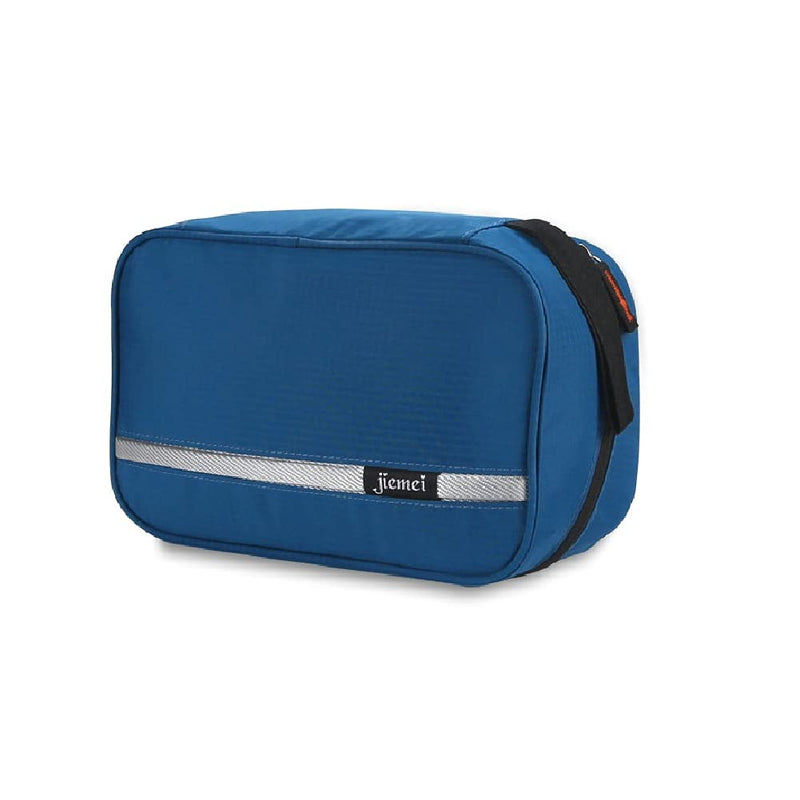 [Australia] - Hanging Toiletry Bag Waterproof, Jiemei Travel Wash Bag for Men & Women with 4 Compartments, Foldable Compact Size, Super Durable Fabric (M, Royal Blue) M 