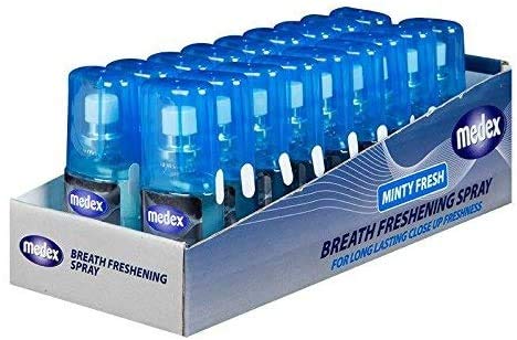 [Australia] - 3 X MEDEX 20ml Minty Fresh Breath FRESHENER Mouth Spray Bad Breath Long Lasting 