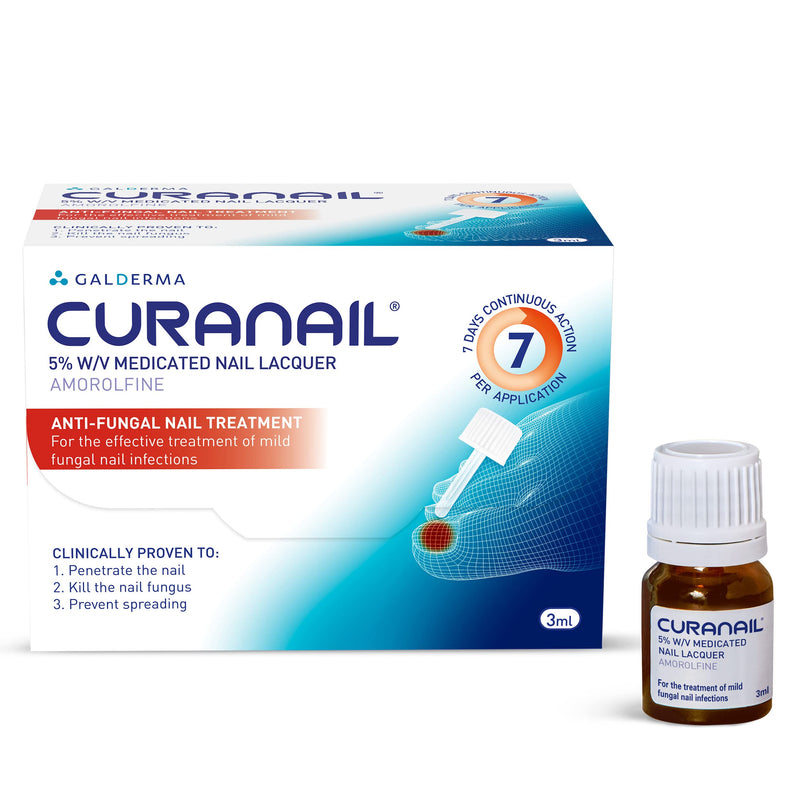 [Australia] - Curanail Fungal Nail Treatment 3ml with 5% Amorolfine, Effective Against Finger / Toenail Fungus 