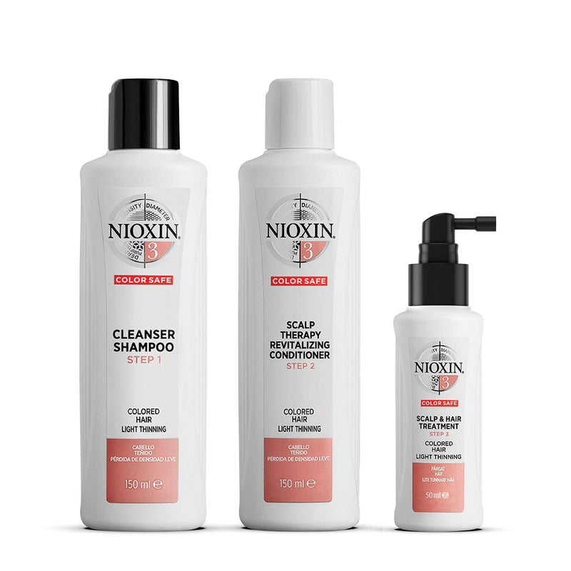 [Australia] - NIOXIN System 3 for Coloured Hair with Light Thinning Trial Kit 