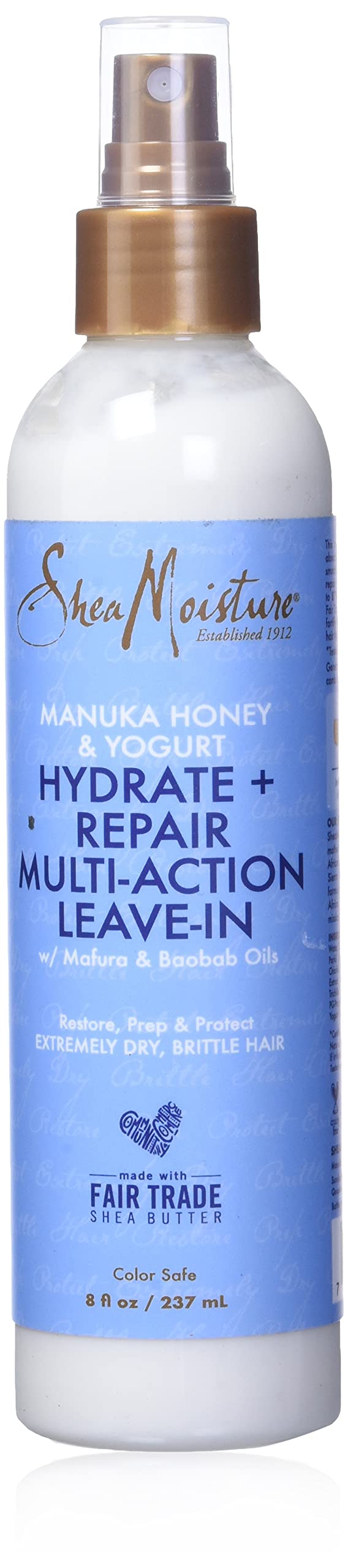 [Australia] - Manuka Honey and Yogurt Hydrate Plus Repair Multi-Action Leave-In by Shea Moisture for Unisex - 8 oz Treatment 