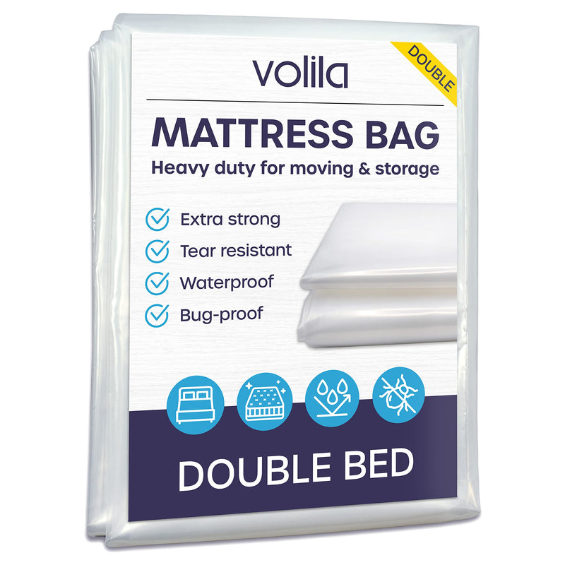 [Australia] - Mattress Bags for Mattress, Double Bed Mattress Cover, Protectors for Mattress Storage Bags for Moving House, with Heavy Duty Protective Bags (4.5 x 7.5ft) 
