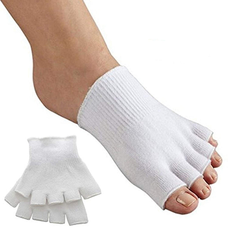 [Australia] - PEDIMEND Gel-Lined Moisturizing Compression Toe Separating Socks (1PAIR - 2PCS) | Toe Alignment Socks | Toes Spreaders, Spacer & Separator | For Men & Women | Foot Care 