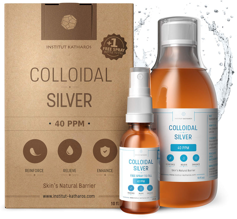 [Australia] - Premium Colloidal Silver 40ppm 300mL ● Free Spray Bottle to Fill & Ebook Included ● Optimal Concentration Formula, Smaller Particles, Better Results ● Laboratory Certified ● Liquid Silver 