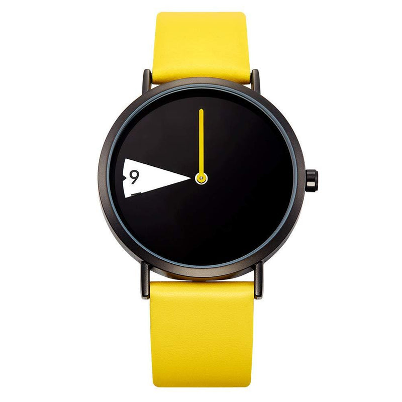 [Australia] - SHENGKE Minimalist Women Watch Ultra-Thin Leather Strap Fashion Quartz Creative Ladies Watches Waterproof Yellow 