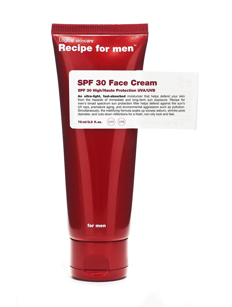 [Australia] - Recipe for Men SPF 30 Face Cream 75ml 