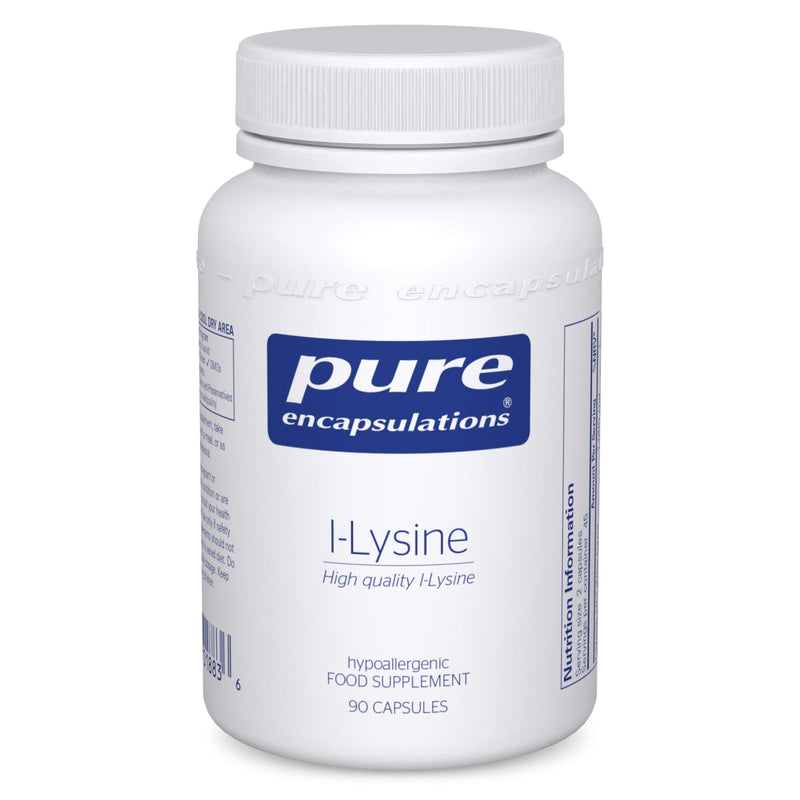 [Australia] - Pure Encapsulations - L-Lysine 500mg - Hypoallergenic Essential Amino Acid Supplement - 90 Vegetarian Capsules 90 Count (Pack of 1) 