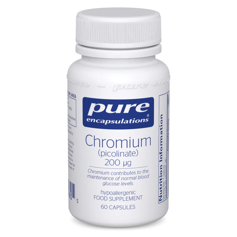 [Australia] - Pure Encapsulations - Chromium Picolinate 200 mcg - Hypoallergenic Support for Promoting Carbohydrate Catabolism and Weight Maintenance - 60 Capsules 
