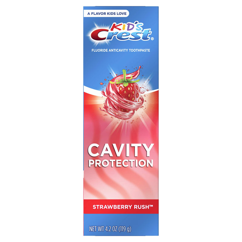 [Australia] - Crest Crest Kids Anticavity Cavity Protection Fluoride Toothpaste for Children Strawberry Rush, 4.2 Oz, 