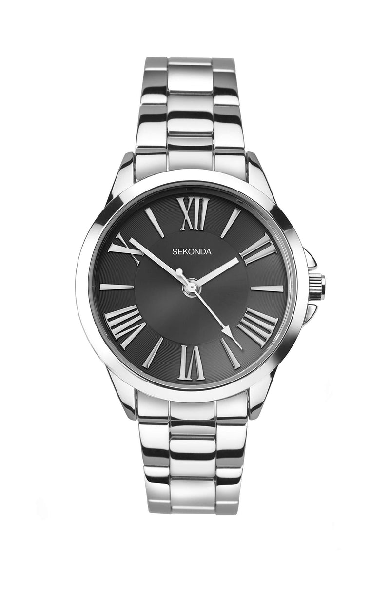 [Australia] - Sekonda Silver Bracelet/Black Dial 
