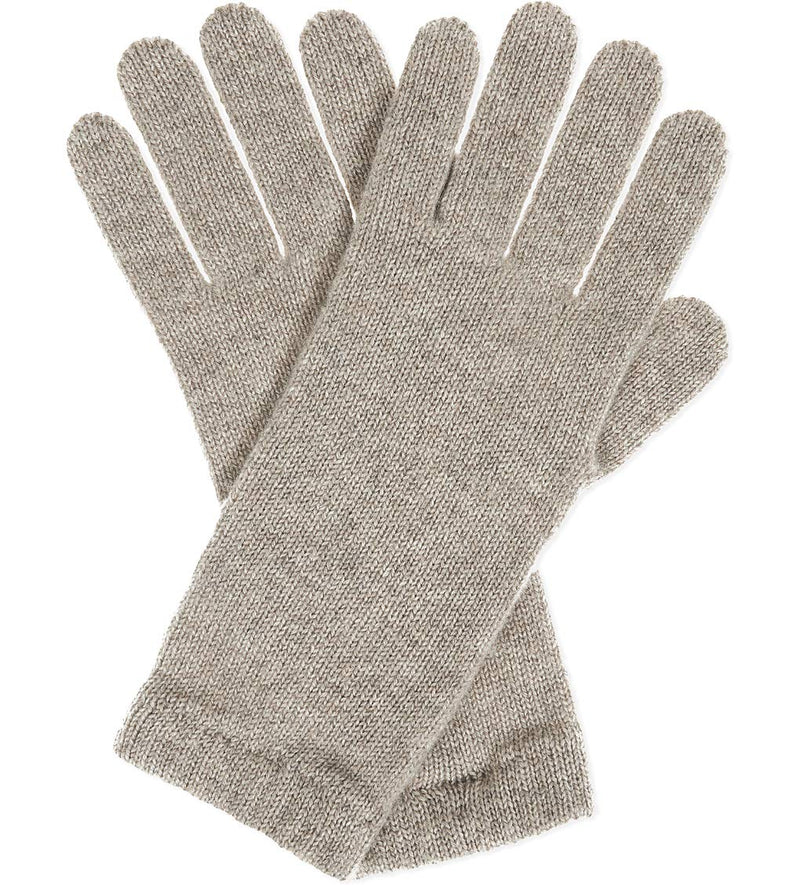 [Australia] - Graham Cashmere - Womens Pure Cashmere Short Cuff Gloves - Made in Scotland - Gift Boxed Grey Marl 