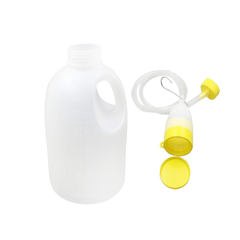 [Australia] - Healifty Mens Urinal Pee Bottle Portable Emergency Toilet with Tube for Elderly Hospital Home Camping Car Travel 1700ML 