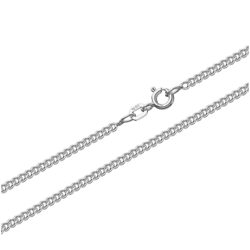 [Australia] - NKlaus 925 Sterling Silver Curb Chain 2.10 mm Wide 38.0 Centimetres 