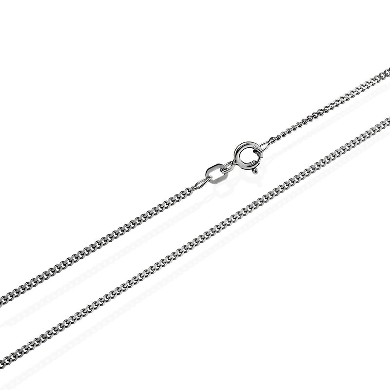 [Australia] - Nklaus Genuine 925 Solid Sterling Silver Rhodium Plated Curb Chain Necklace Chain Necklace 1,70 mm Wide 70.0 Centimetres 