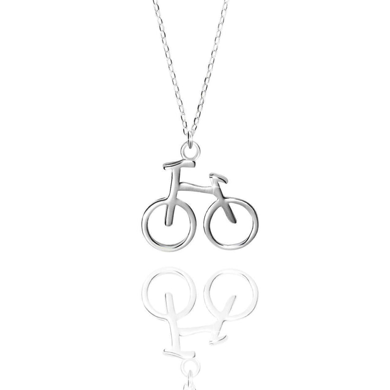 [Australia] - URBAN SHe° 925 Sterling Silver Cycle Bike Cyclist Cycling Necklace Pendant Sports Lover 