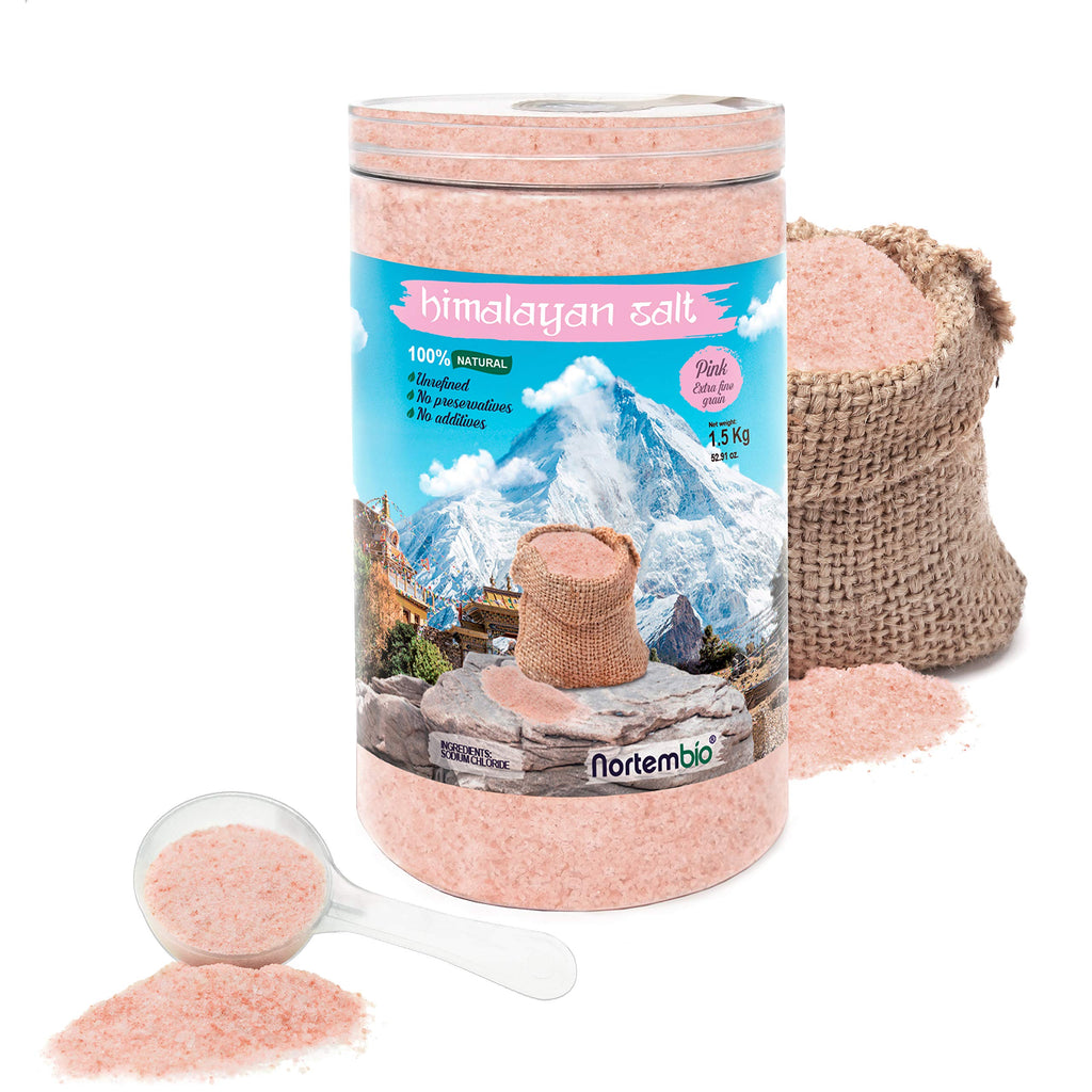 [Australia] - Nortembio Pink Himalayan Crystals 1,5 Kg. Extra Fine (0,5-1 mm). 100% Natural. Bath Salts and Personal Care. Premium Quality. 1.5 kg (Pack of 1) 