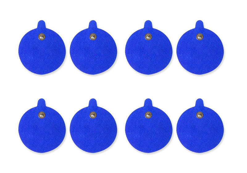 [Australia] - Med-Fit TENS Electrodes - Premium Quality 60mm Round Stud Replacement Electrode Pads for TENS Machines and Muscle stimulators – Pack of 8 TENS Unit Pads in Total CE Approved 