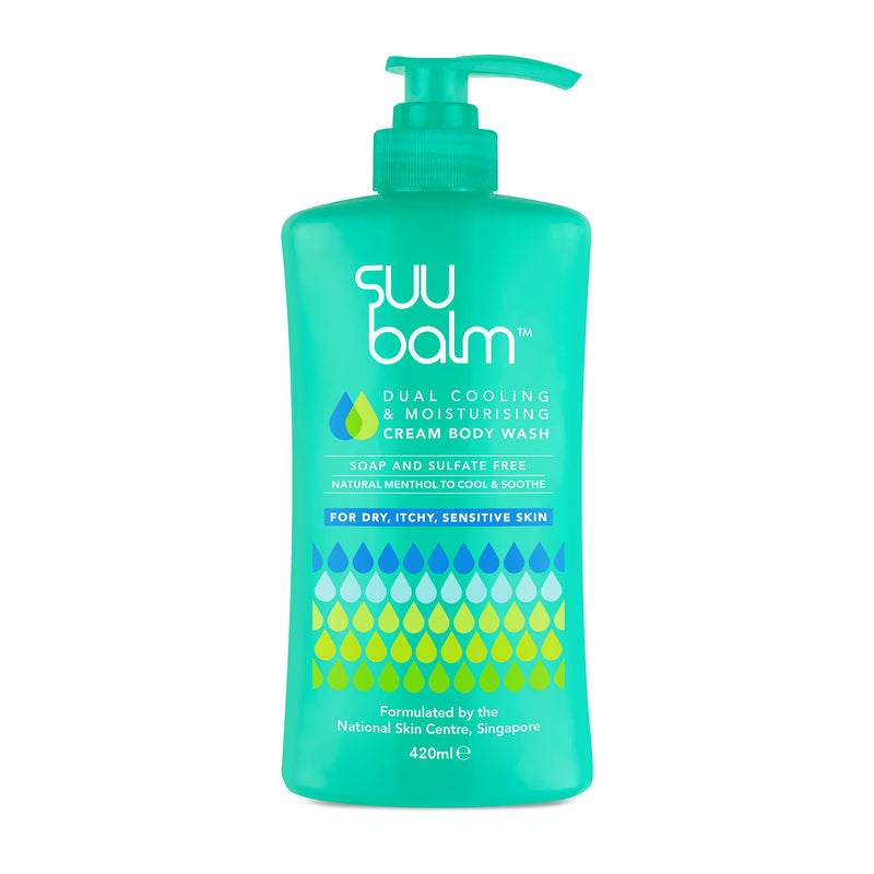 [Australia] - Suu Balm - Cooling & Itch Relief Menthol Moisturising Cream Body Wash - Eczema, Psoriasis, Dry, Sensitive Skin Treatment (420ml)‚Ä¶ 420ml 