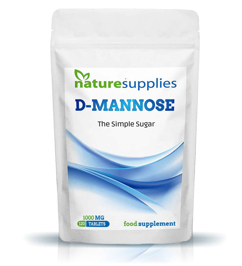 [Australia] - D-mannose 1000mg Tablets, 120 Pack - Vegan Friendly - Premium Coated High Strength Tablets Easy To Swallow, Natural Ingredients In Our Dmannose Supplements - Naturesupplies 